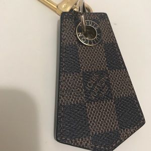 Louis Vuitton Damier Ebene Enchappe Keychain Charm